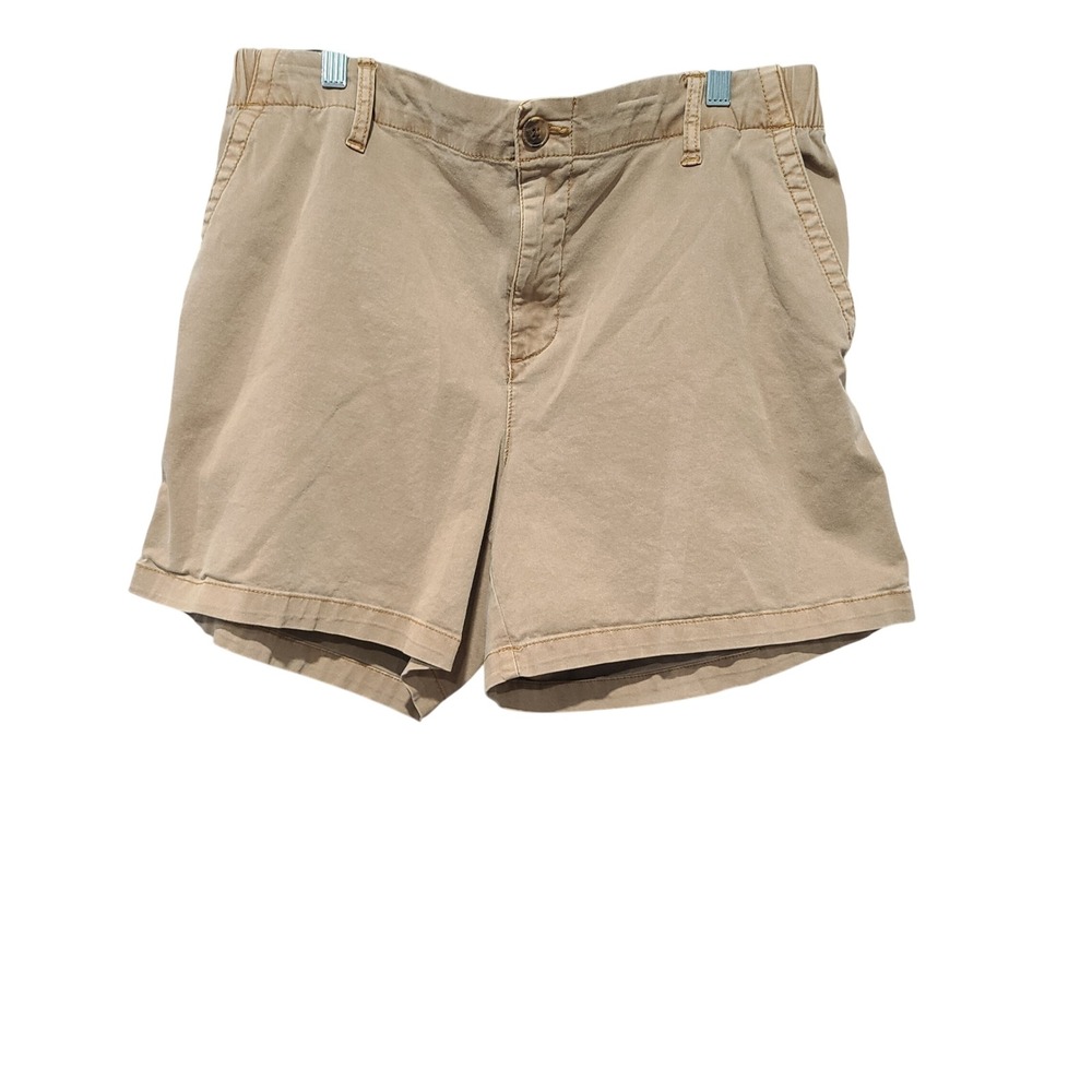 Old Navy OG Chino Shorts Sisal Tan Khaki Stretch Cotton Womens Large L